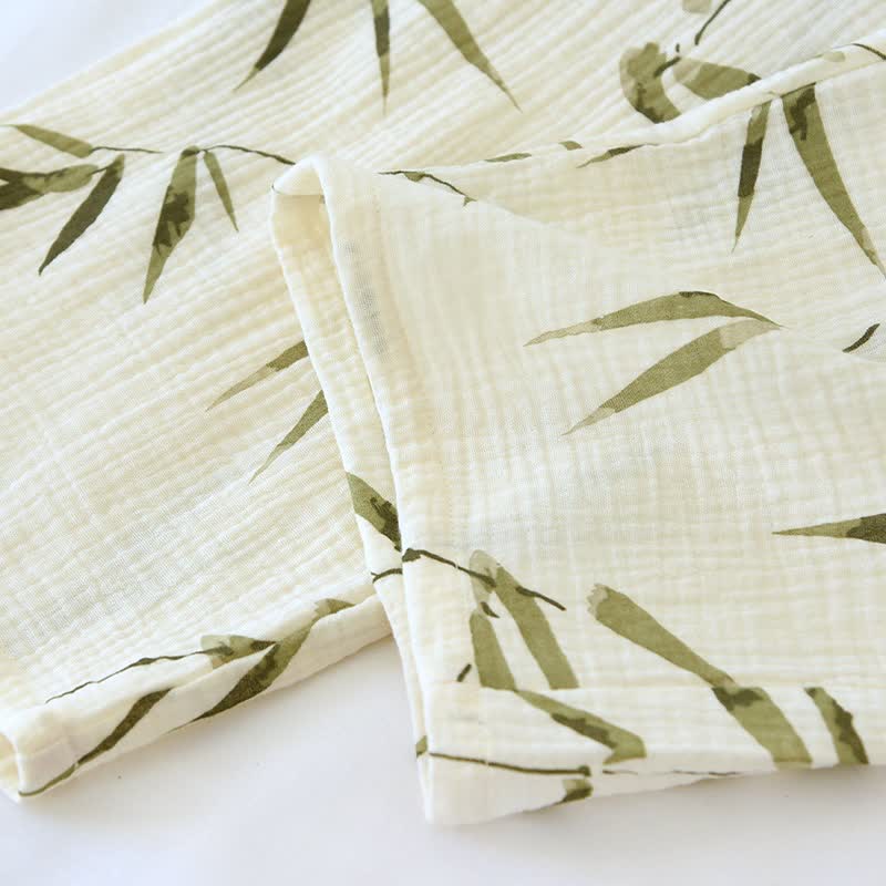 Pyjama-Set aus Baumwolle mit botanischem Bambusdruck - image 10