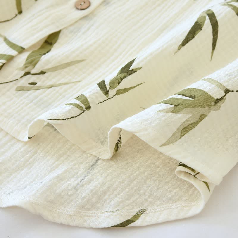 Pyjama-Set aus Baumwolle mit botanischem Bambusdruck - image 12