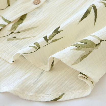 Pyjama-Set aus Baumwolle mit botanischem Bambusdruck - image 12