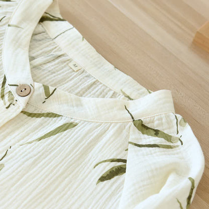 Pyjama-Set aus Baumwolle mit botanischem Bambusdruck - image 5