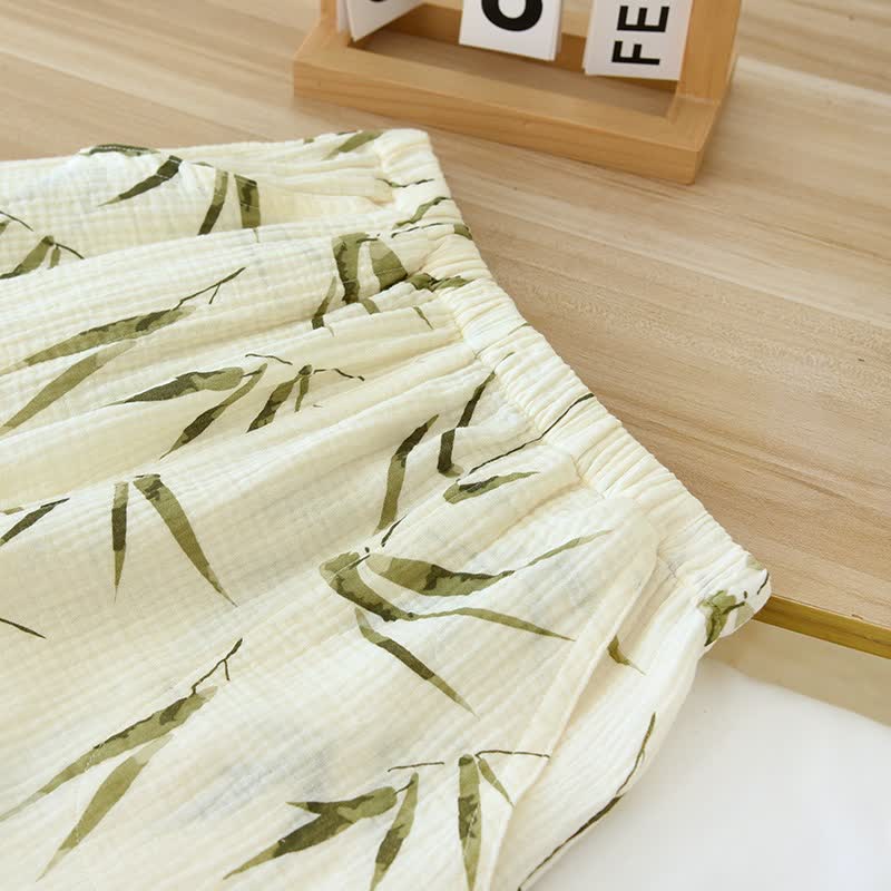 Pyjama-Set aus Baumwolle mit botanischem Bambusdruck - image 8