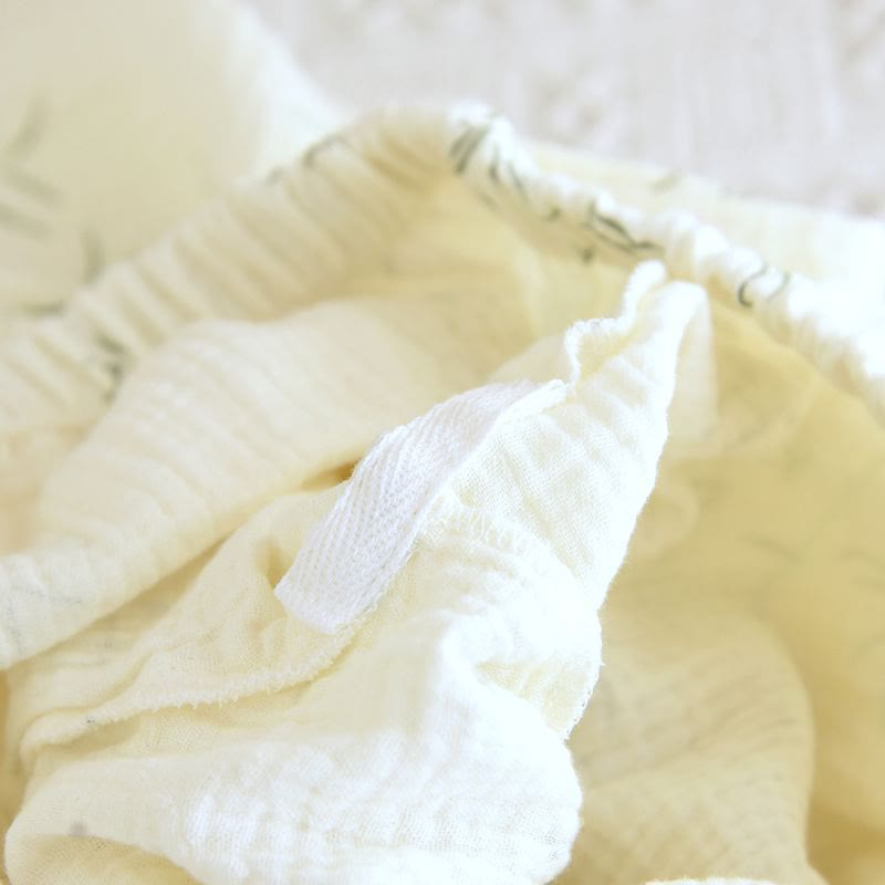 Pyjama aus doppellagigem Baumwollgewebe mit Bambusblattmuster - image 11