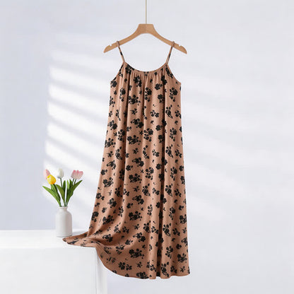 Vintage-Nachthemd mit Blumenmuster - Aprikose - XXL - image 0
