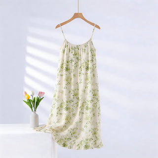 Refresh Style Blatt-Camisole-Nachthemd - Beige & Grün - XXL - image 0