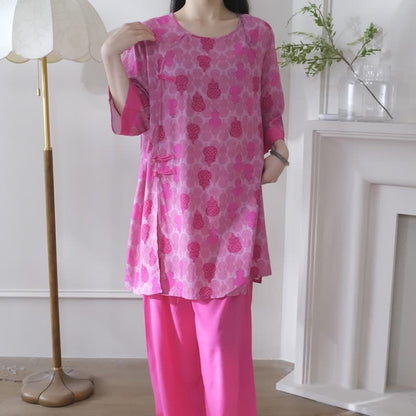 Loungewear-Set mit Kürbismuster im orientalischen Stil - image 2