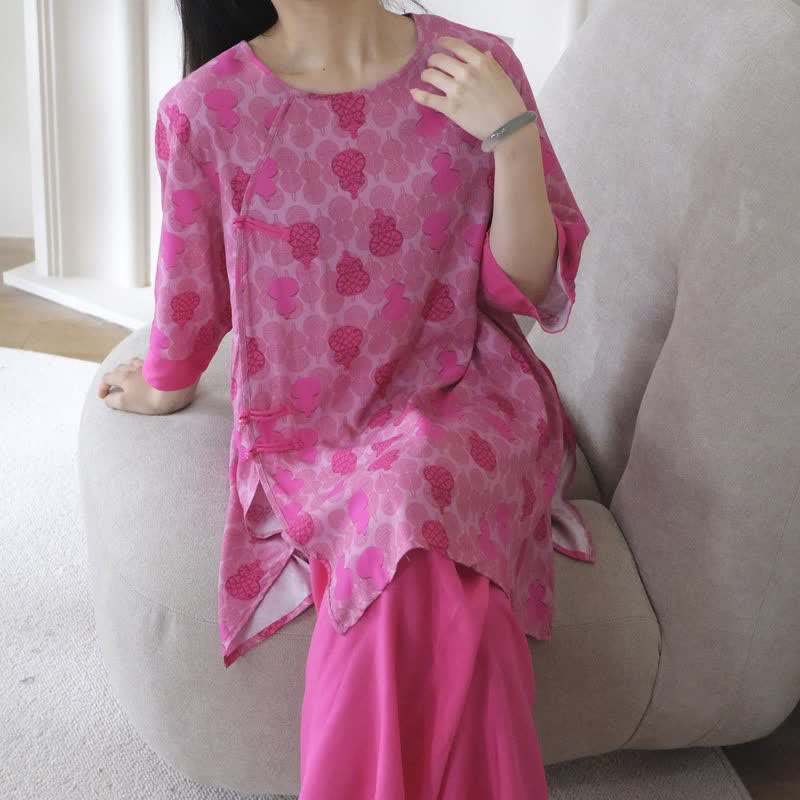 Loungewear-Set mit Kürbismuster im orientalischen Stil - image 3