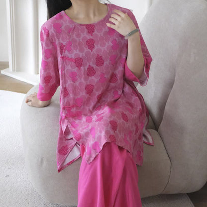 Loungewear-Set mit Kürbismuster im orientalischen Stil - image 3