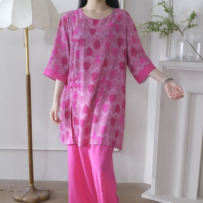 Loungewear-Set mit Kürbismuster im orientalischen Stil - image 1