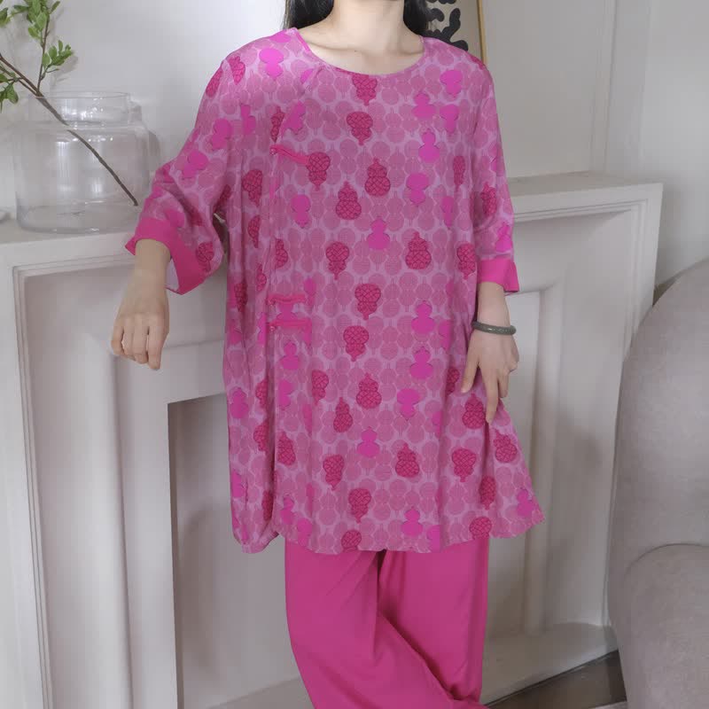 Loungewear-Set mit Kürbismuster im orientalischen Stil - image 4