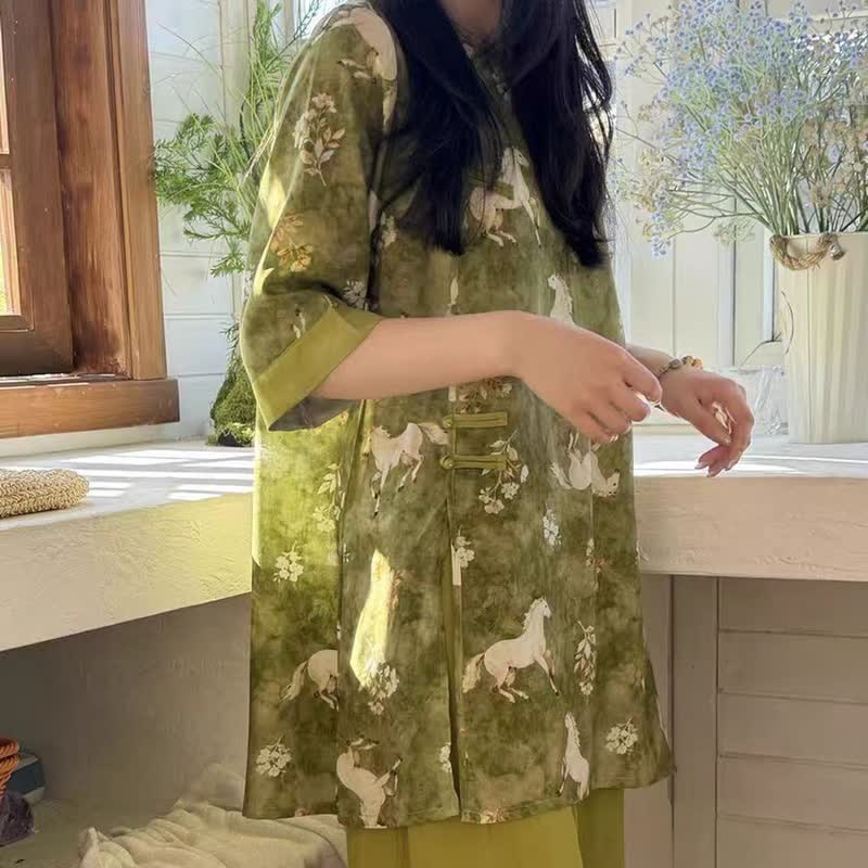 Loungewear-Set mit Pferdeprint im orientalischen Stil - image 7