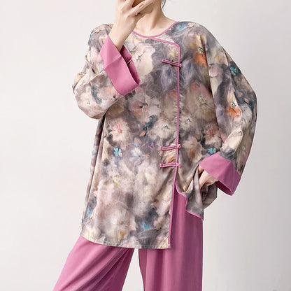 Künstlerisches Loungewear-Set mit floralem, orientalisch inspiriertem Muster - image 2