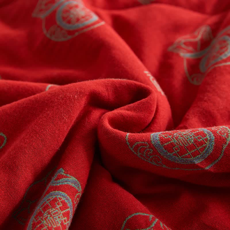 Baumwollgaze-Glücksbeutel-Jacquard-Steppdecke - image 10
