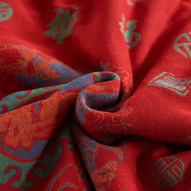 Retro-Jacquard-Steppdecke aus Baumwollgaze - image 10