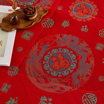 Retro-Jacquard-Steppdecke aus Baumwollgaze - image 8
