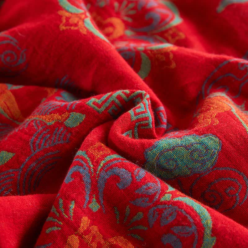 Vintage-Pferde-Jacquard-Steppdecke aus Baumwollgaze - image 11