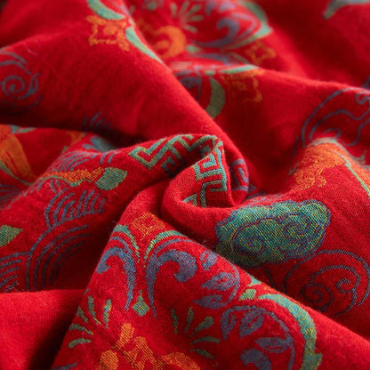 Vintage-Pferde-Jacquard-Steppdecke aus Baumwollgaze - image 11