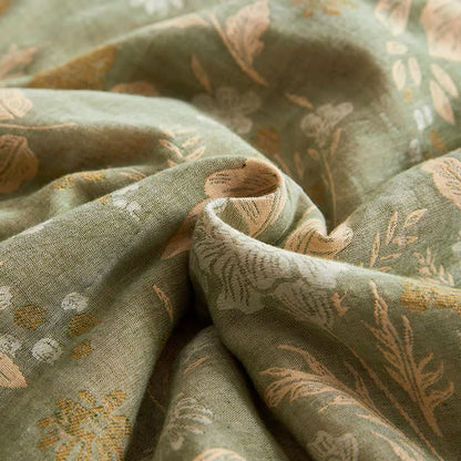Baumwollgaze-Jacquard-Steppdecke mit Blumenmuster und Blättern - image 10