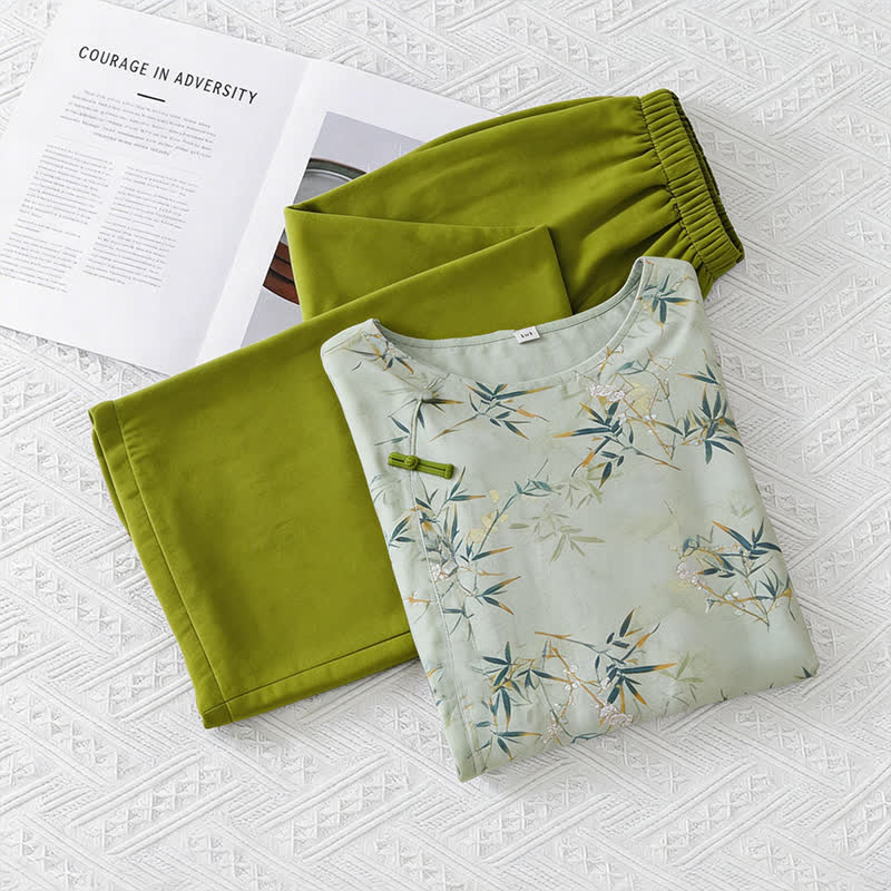 Elegantes Loungewear-Set aus Bambus im orientalischen Stil - image 8