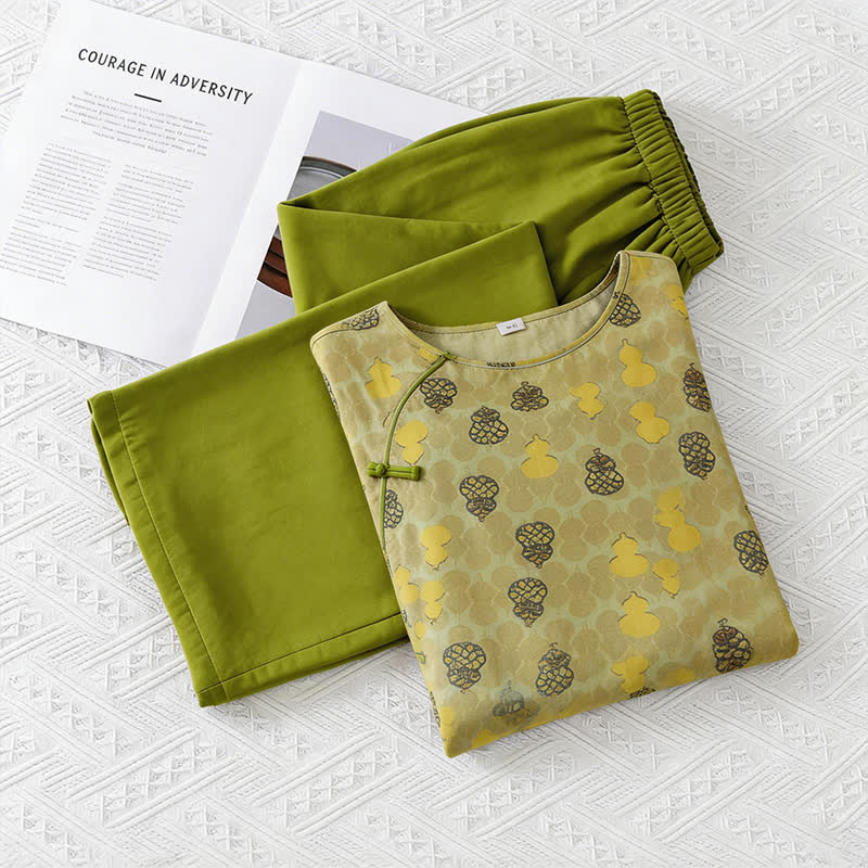 Loungewear-Set mit Kürbismuster im orientalischen Stil - image 11