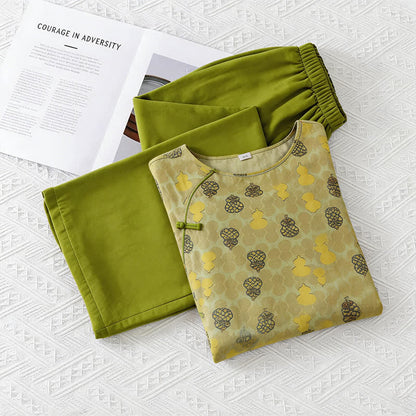Loungewear-Set mit Kürbismuster im orientalischen Stil - image 11