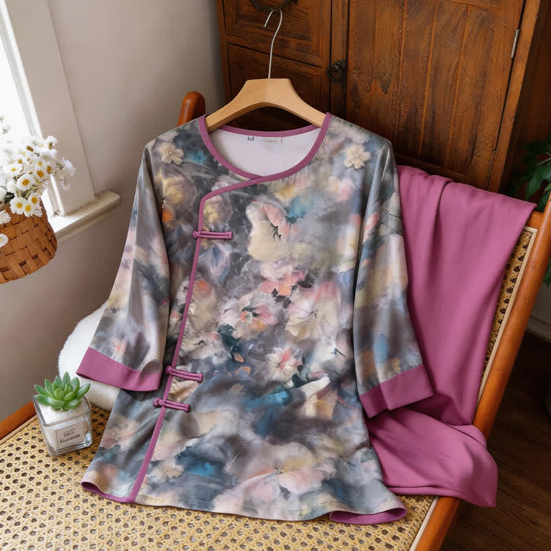 Künstlerisches Loungewear-Set mit floralem, orientalisch inspiriertem Muster - image 6
