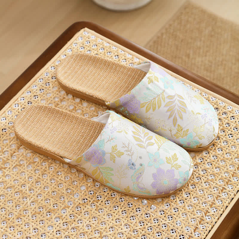 Refresh Floral Closed-Toe Hausschuhe - Lila - L - image 9