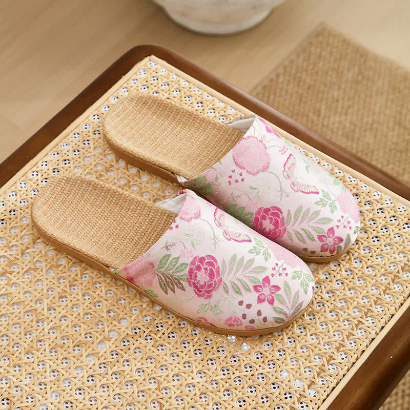Refresh Floral Closed-Toe Hausschuhe - Rosa - L - image 8