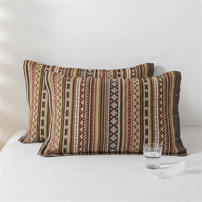 Kissenbezüge aus reiner Baumwolle mit Bohème-Knopf (2 Stück) - 52 cm x 76 cm - image 0