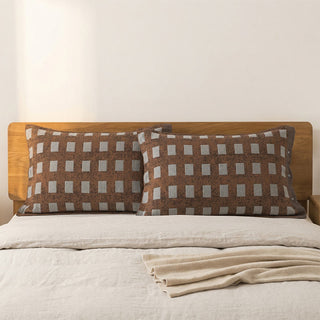 Moderne Jacquard-Baumwoll-Kissenbezüge (2 Stück) - Grau - 52 cm x 76 cm - image 0