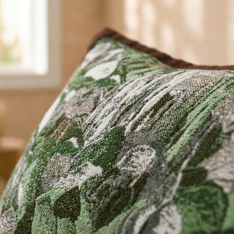 Jacquard-Kissenbezüge aus Baumwolle mit Waldknöpfen (2 Stück) - image 1