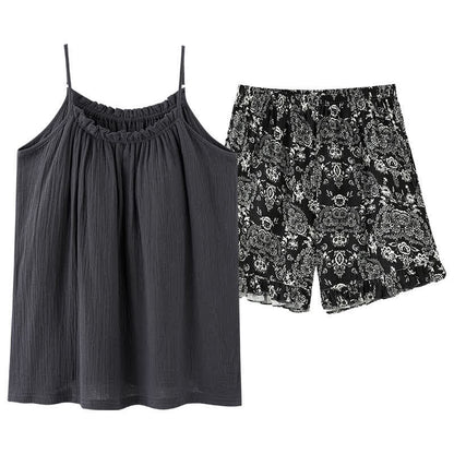Schlafanzug-Set mit Camisole und Shorts im Vintage-Stil - image 10