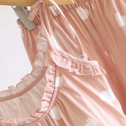 Baumwoll-Doppelgaze-Herz-Cami-Pyjama - image 8