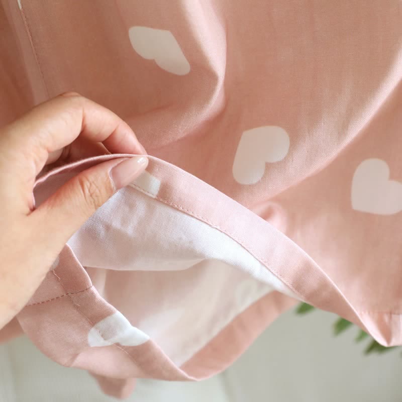 Baumwoll-Doppelgaze-Herz-Cami-Pyjama - image 10
