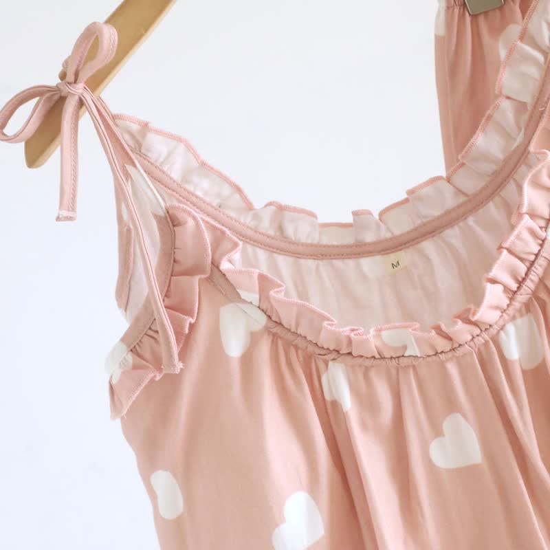 Baumwoll-Doppelgaze-Herz-Cami-Pyjama - image 6