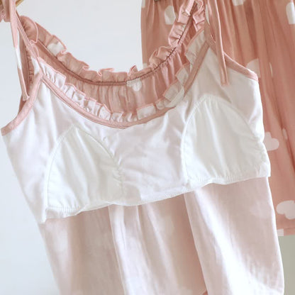 Baumwoll-Doppelgaze-Herz-Cami-Pyjama - image 9