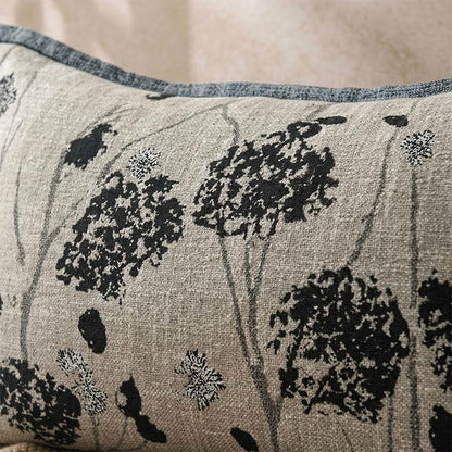Kissenbezüge aus Baumwoll-Jacquard mit Blumenmuster und Knöpfen (2 Stück) - image 1