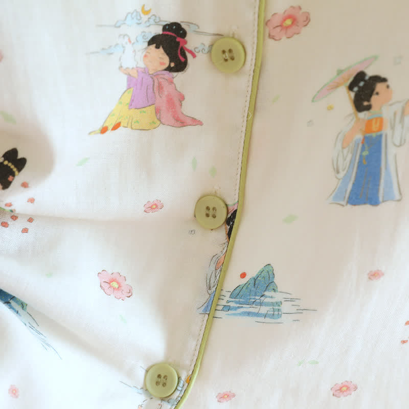 Vintage-Baumwollpyjama im orientalischen Prinzessinnen-Stil (3-teilig) - image 6