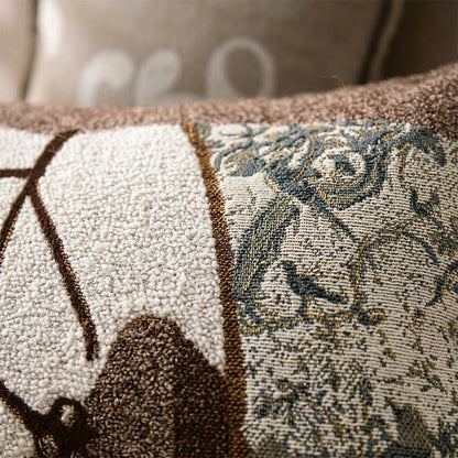 Kissenbezüge aus Baumwolle mit Pferde-Jacquard-Knopfmuster (2 Stück) - image 1