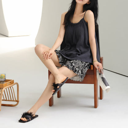 Schlafanzug-Set mit Camisole und Shorts im Vintage-Stil - image 2