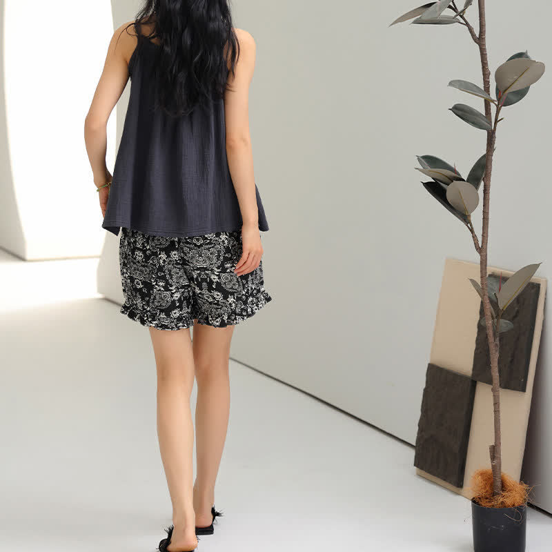 Schlafanzug-Set mit Camisole und Shorts im Vintage-Stil - image 7