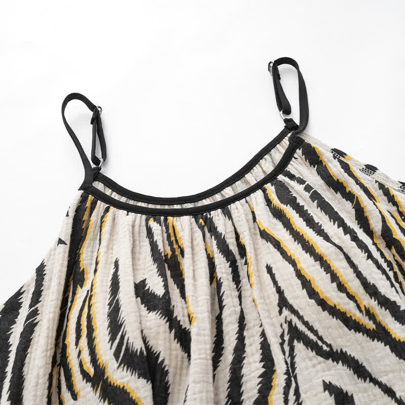Tigerstreifen-Baumwollgaze-Cami-Pyjama - image 6