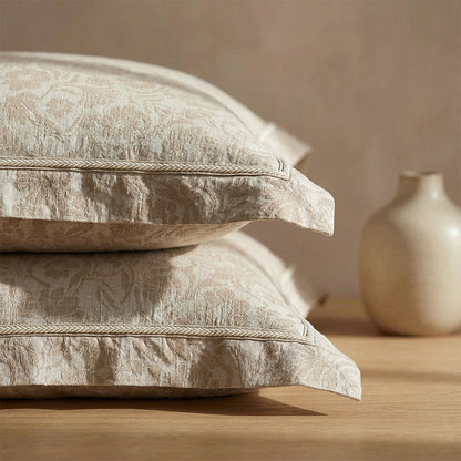 Elegante Kissenbezüge im Jacquard-Blumenmuster (2 Stück) - image 1