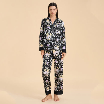 Pyjama-Set mit orientalischem Qilin-Print - image 2