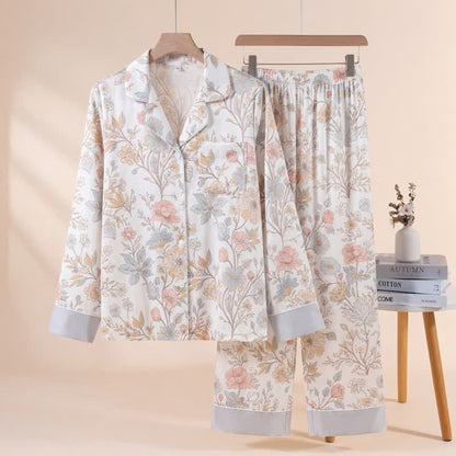 Pyjama-Set mit frischem Blumenmuster - Beige - XL - image 0