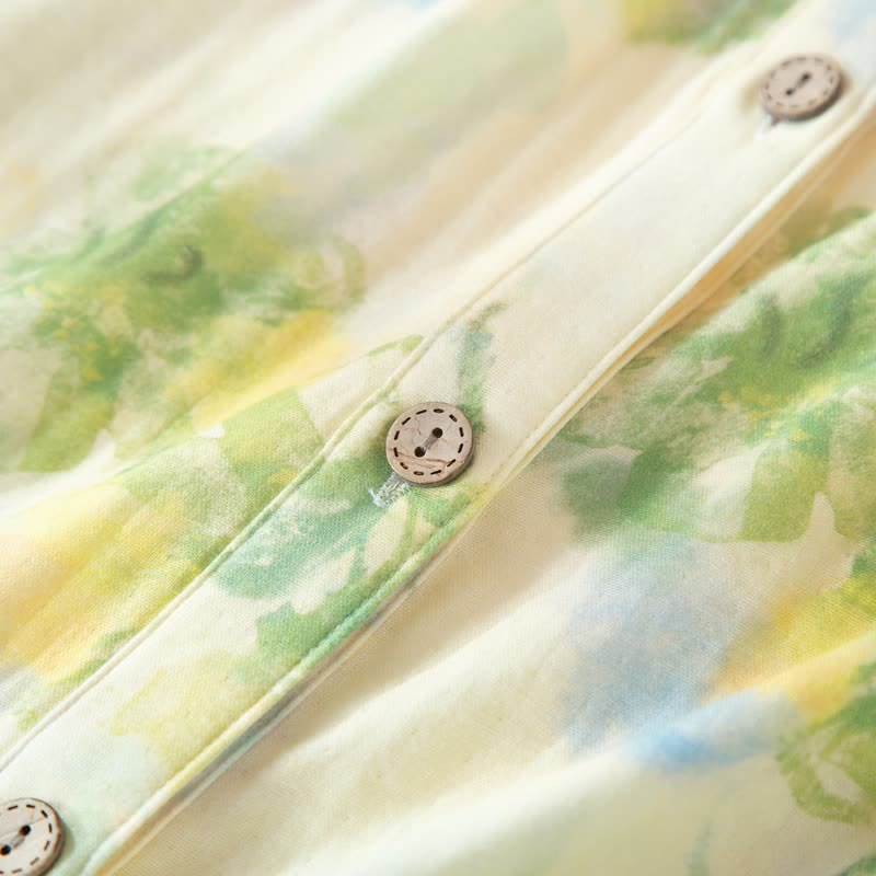 Pyjama-Set aus Baumwollgaze mit Blumenmuster und Rüschen - image 7