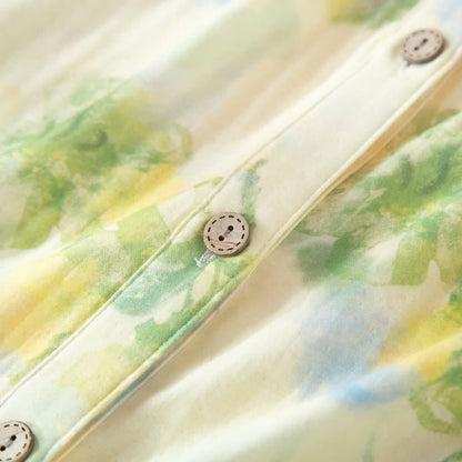 Pyjama-Set aus Baumwollgaze mit Blumenmuster und Rüschen - image 7