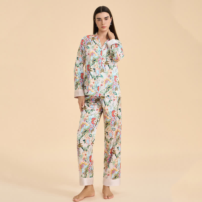 Pyjama-Set im tropischen Blumenstil - image 3
