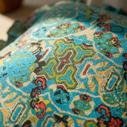 Marokkanisches Dekokissen mit geometrischen Rüschen - image 3