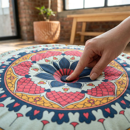 Mandala-Blattkissen im Boho-Stil - image 1