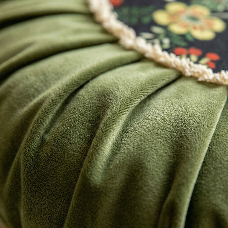 Vintage-Zierkissen mit chinesischem Blumenmuster - image 2